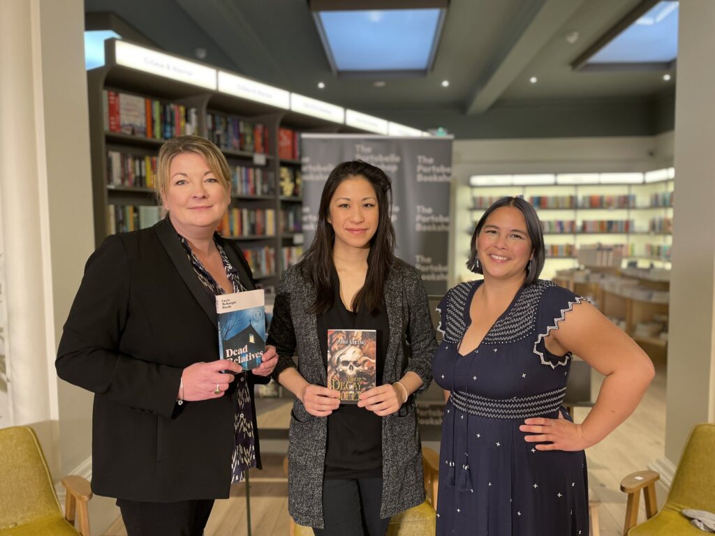 ucie McKnight Hardy (L), Anna Cheung (C), and Katalina Watt (R) event Portobello Bookshop