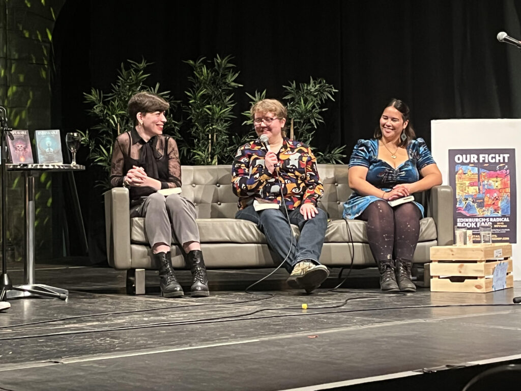G.T Korbin (L), Heather Valentine (C), Katalina Watt (R) at Radical Book Fair 2022
